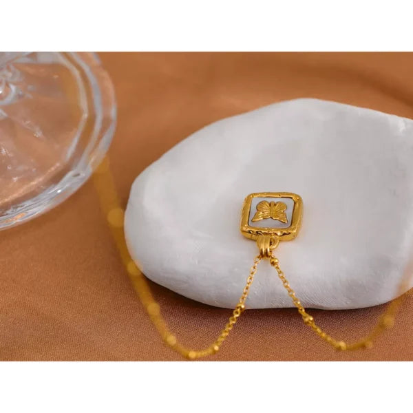 Enamel Butterfly Necklace