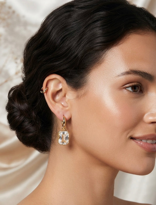 Diamond Hoop Earrings