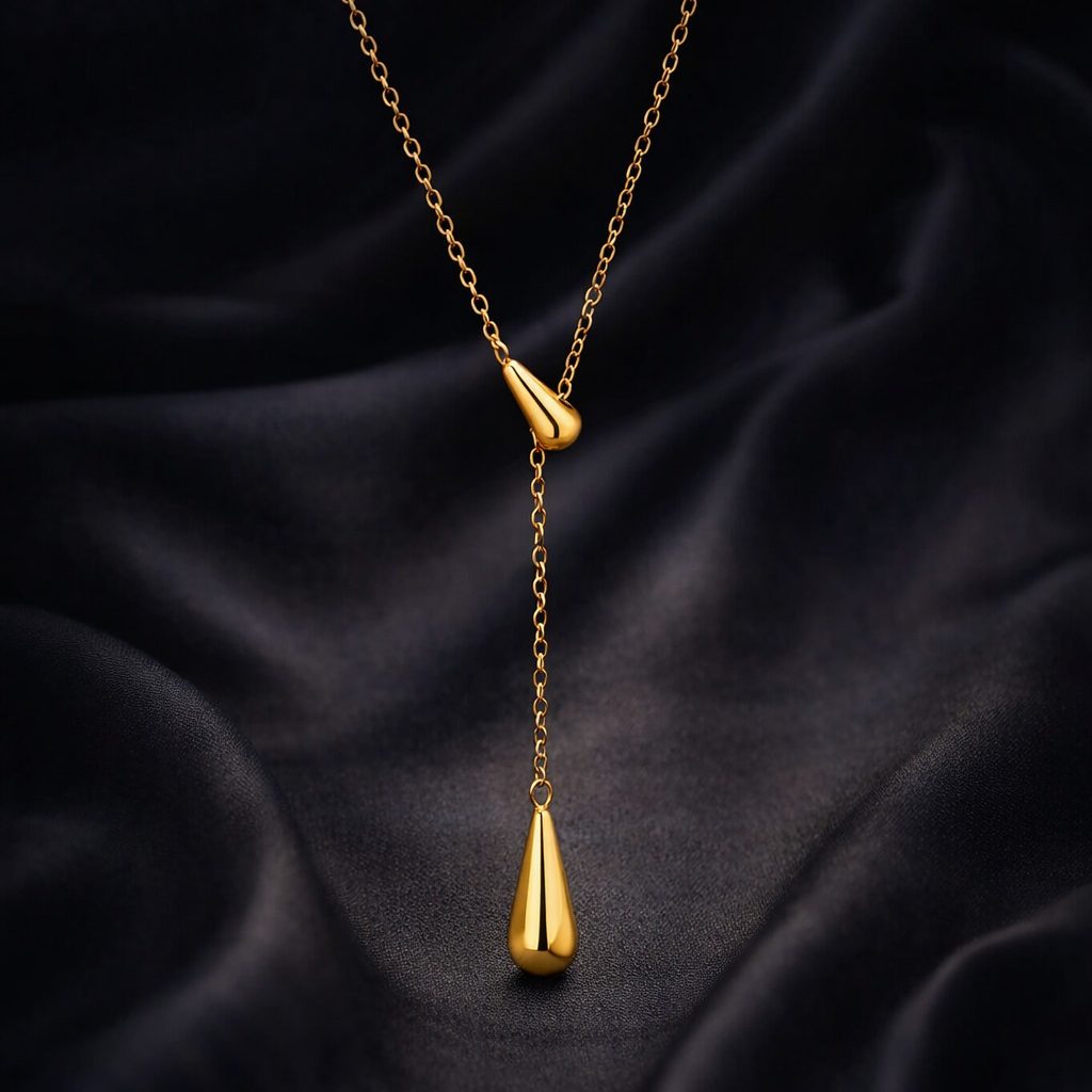 Gold Teardrop Necklace