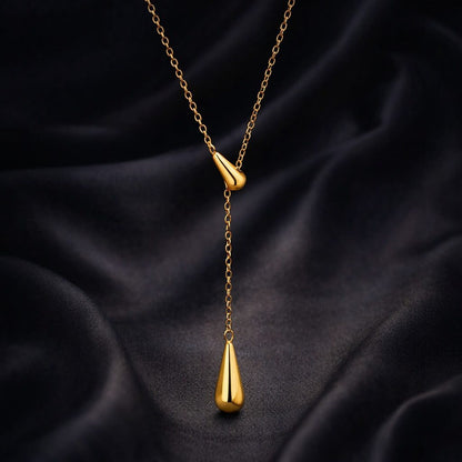 Gold Teardrop Necklace