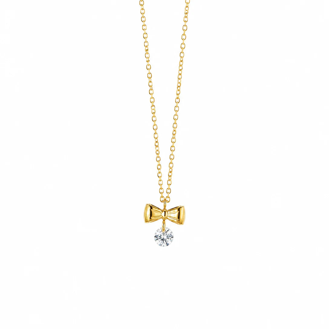 Crystal Bow Necklace