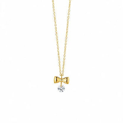 Crystal Bow Necklace