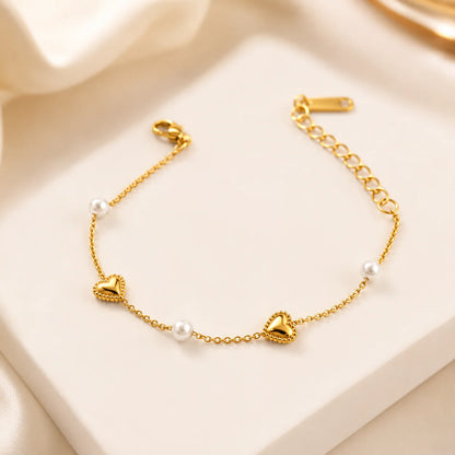 Pearl Heart Bracelet