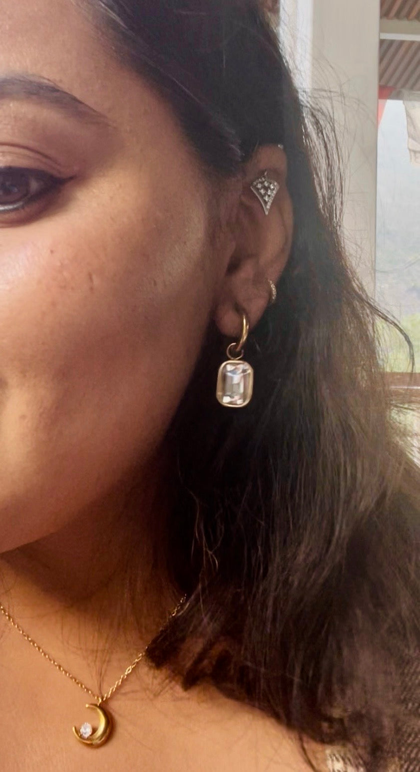 Diamond Hoop Earrings