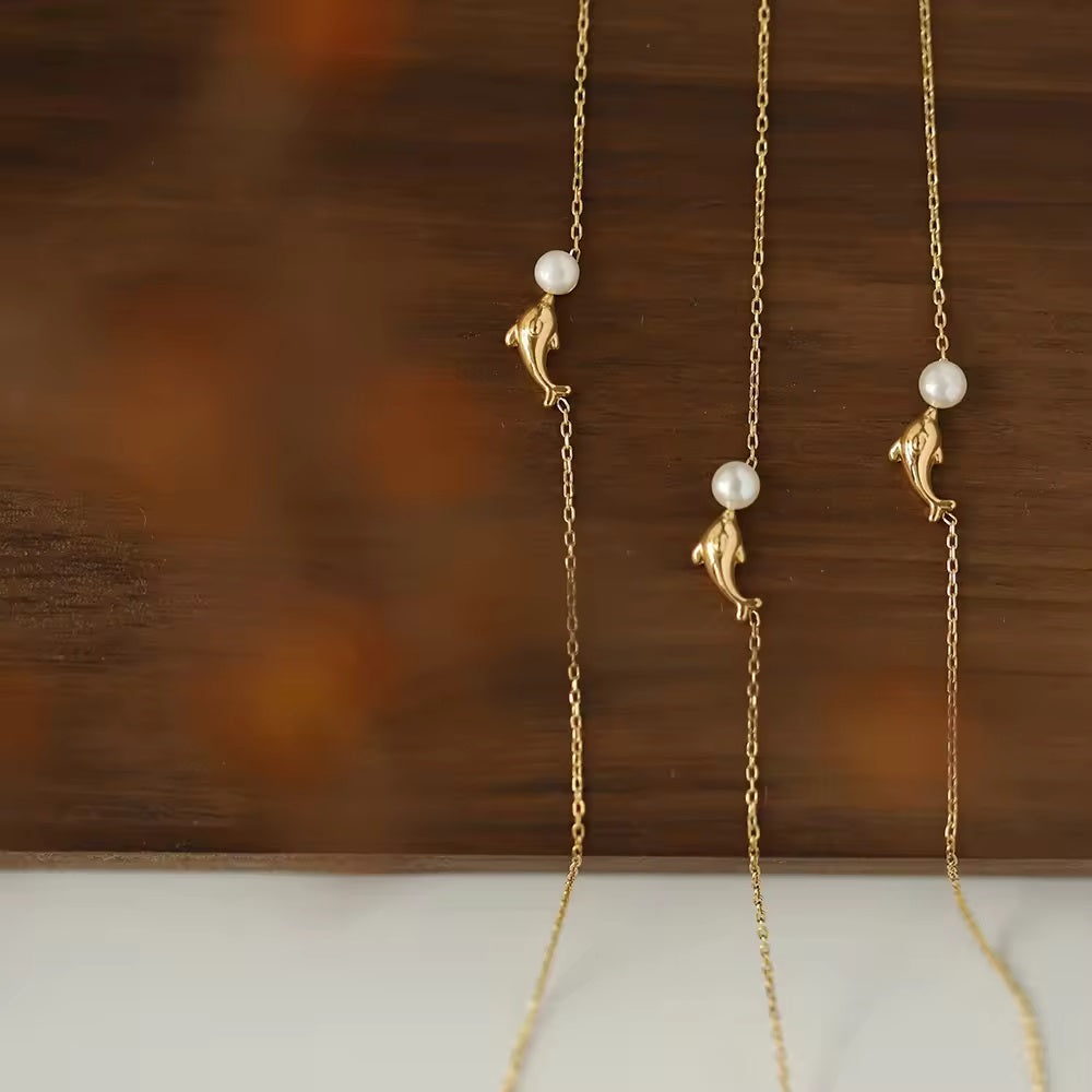 Dolphin Pearl Necklace