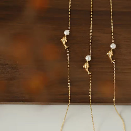 Dolphin Pearl Necklace