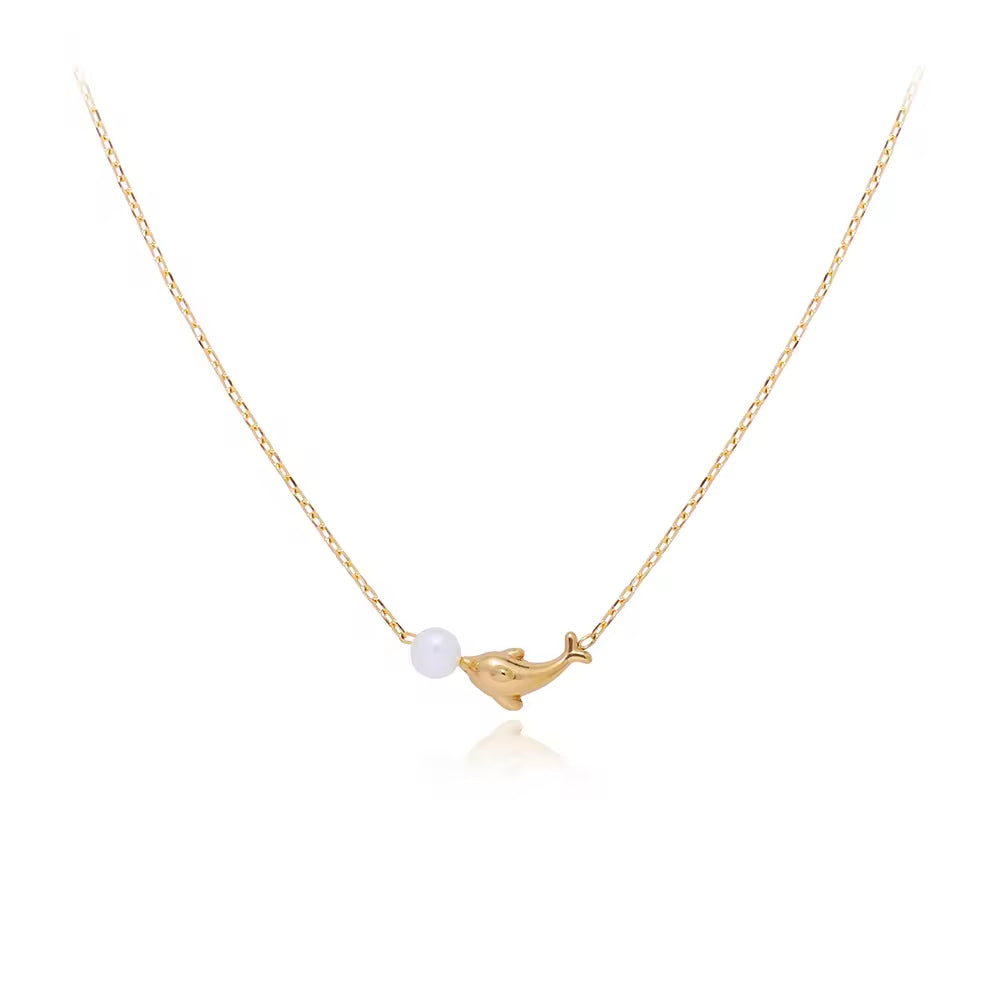 Dolphin Pearl Necklace