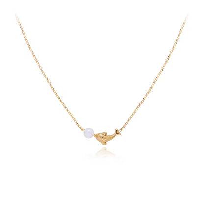 Dolphin Pearl Necklace