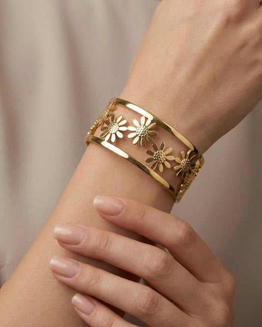 Floral Cuff Bracelet