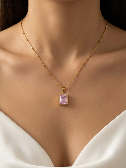 Pink Prism Necklace