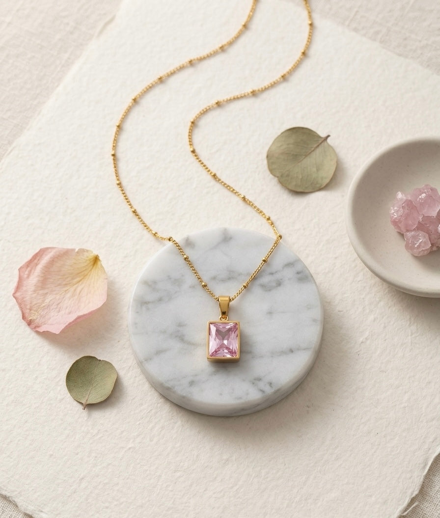 Pink Prism Necklace