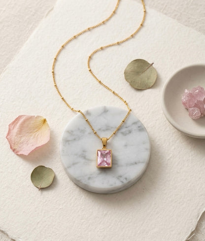 Pink Prism Necklace