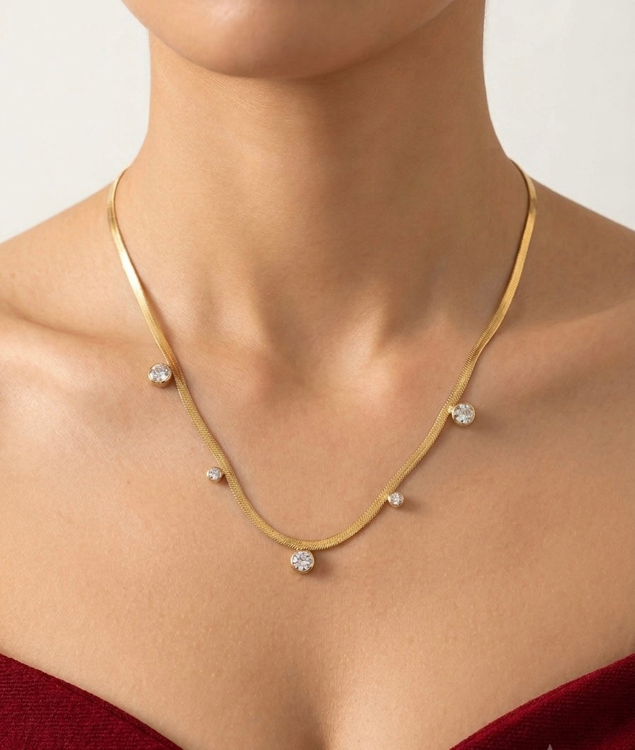 Golden Orbits Necklace