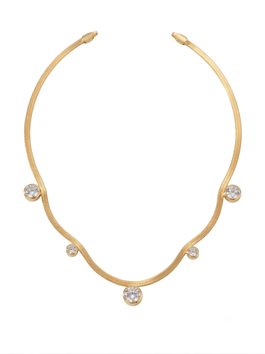 Golden Orbits Necklace