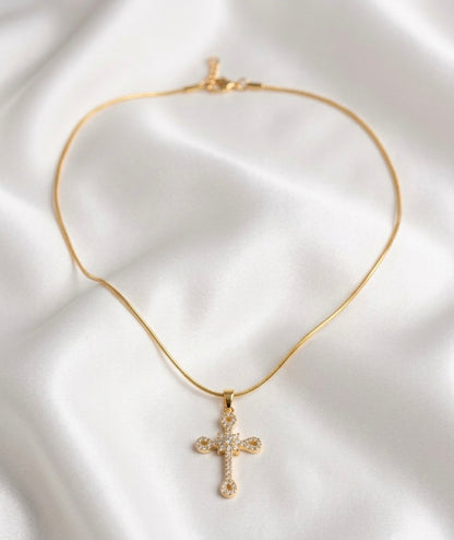 Cross Bloom Necklace