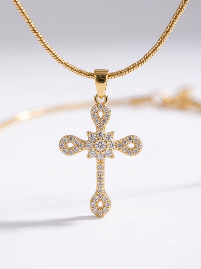 Cross Bloom Necklace