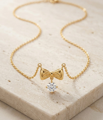 Crystal Bow Necklace