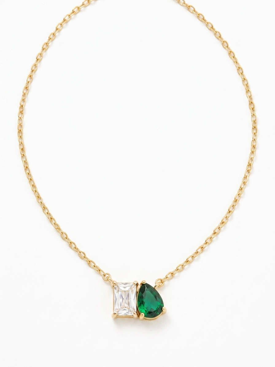 Emerald Duo Necklace