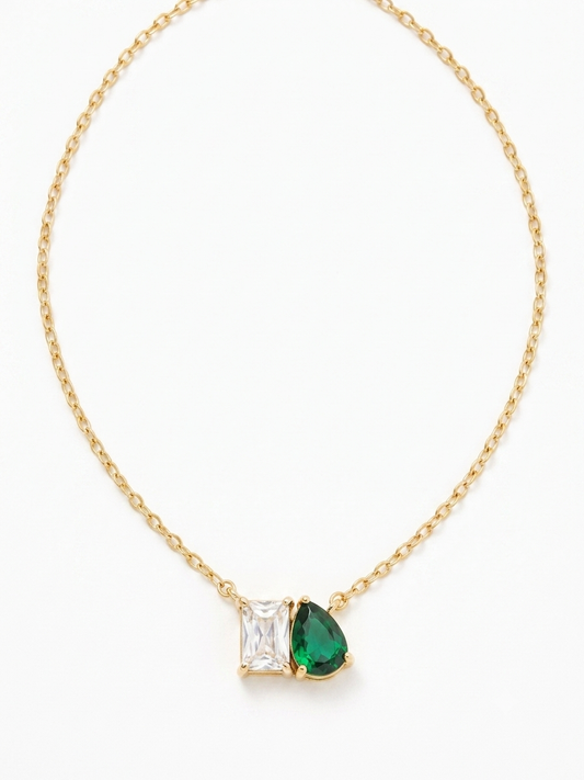 Emerald Duo Necklace