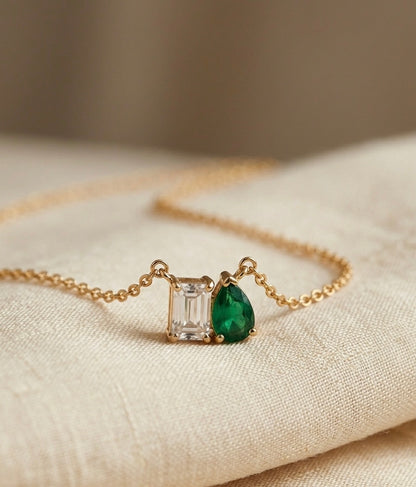 Emerald Duo Necklace