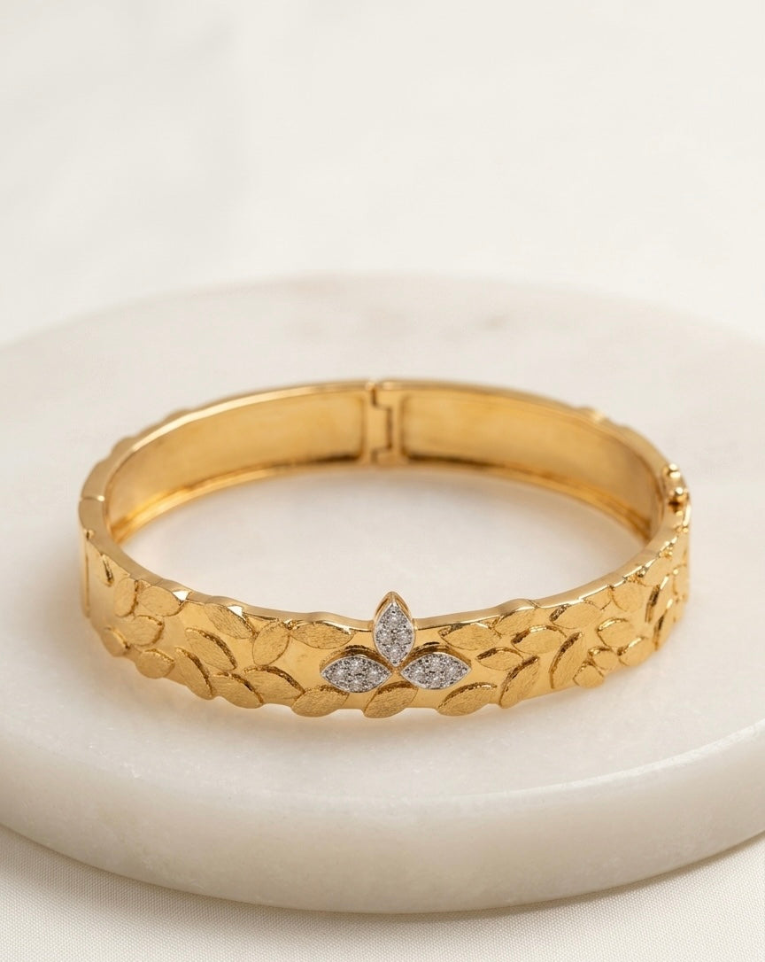 Petal Gold Bangle Bracelet