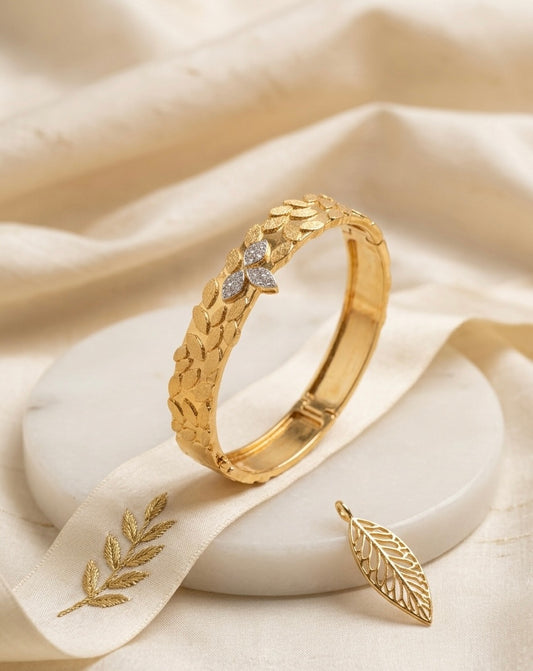 Petal Gold Bangle Bracelet