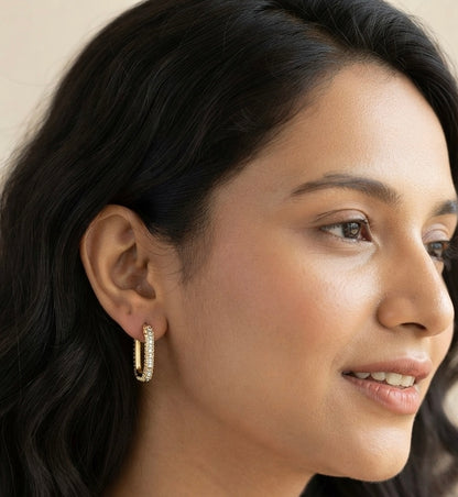 Crystal Frame Earrings