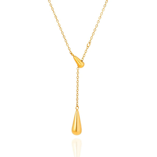 Gold Teardrop Necklace