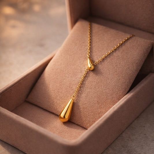 Gold Teardrop Necklace