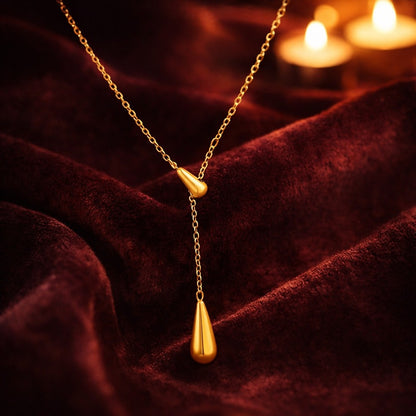 Gold Teardrop Necklace