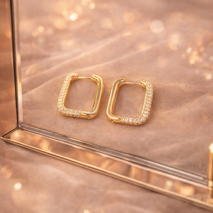 Crystal Frame Earrings