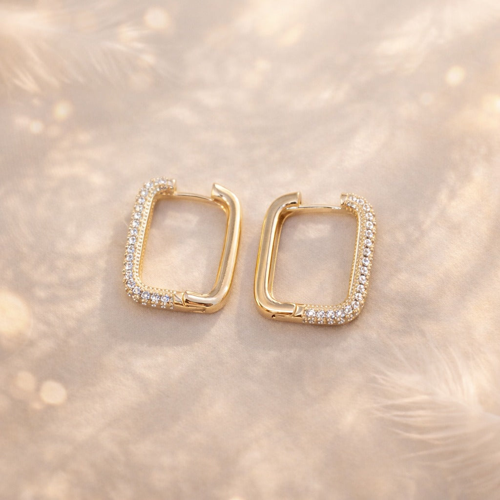 Crystal Frame Earrings