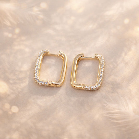 Crystal Frame Earrings