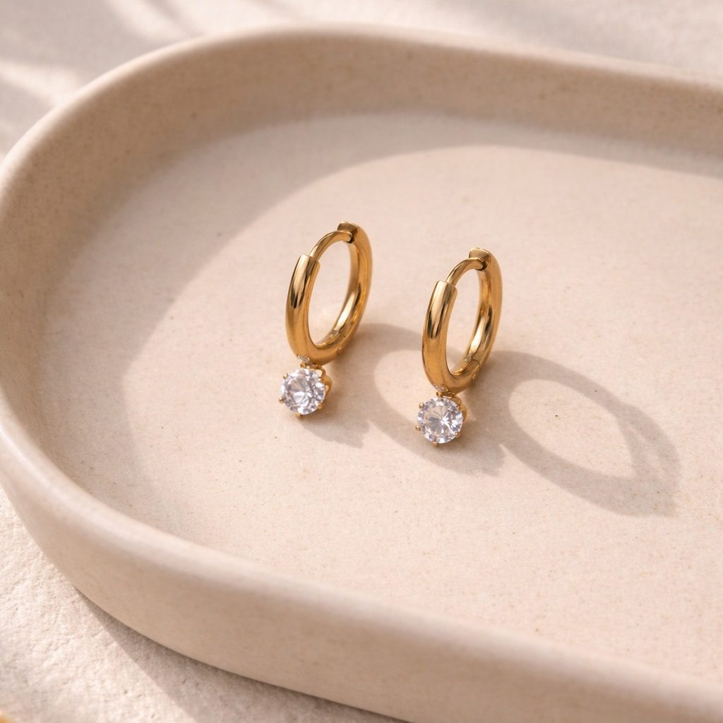 Diamond Whisper Hoop Earrings