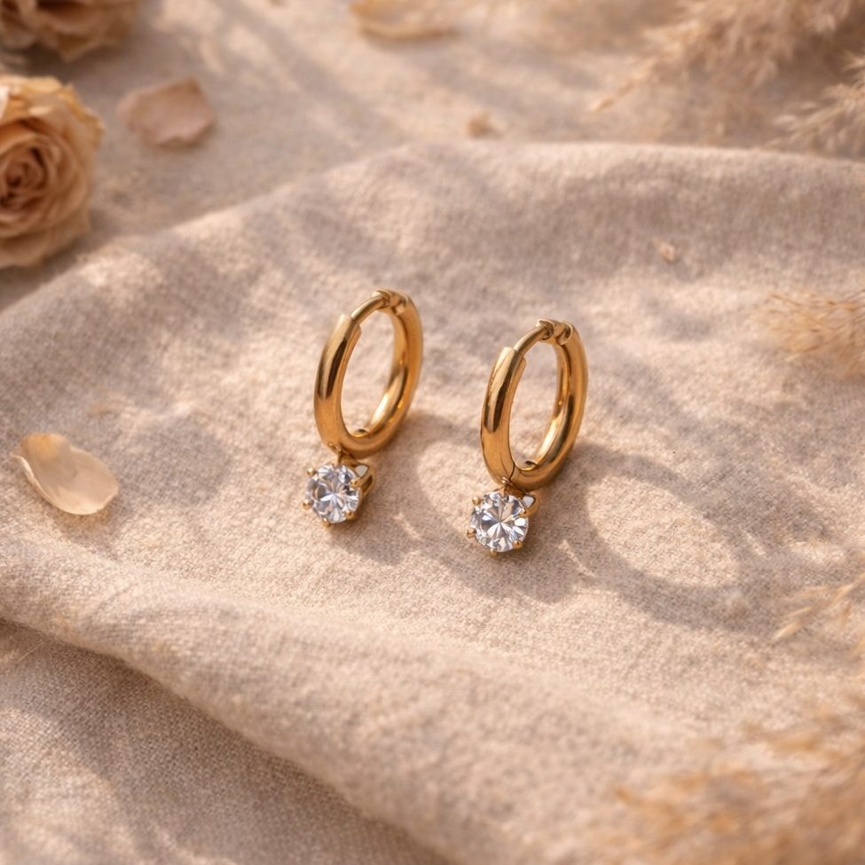Diamond Whisper Hoop Earrings