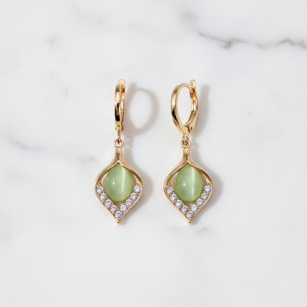 Cat Eye Teardrop Hoop - Flat Lay