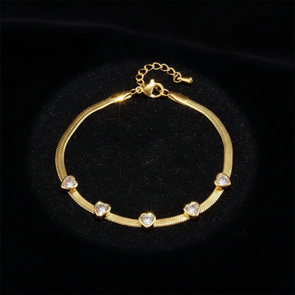 Heart Bracelet - Black Velvet Moody