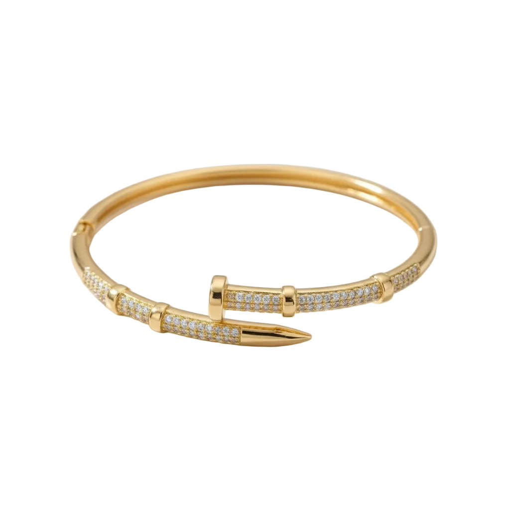 Nail Bangle - White Marble Flat Lay
