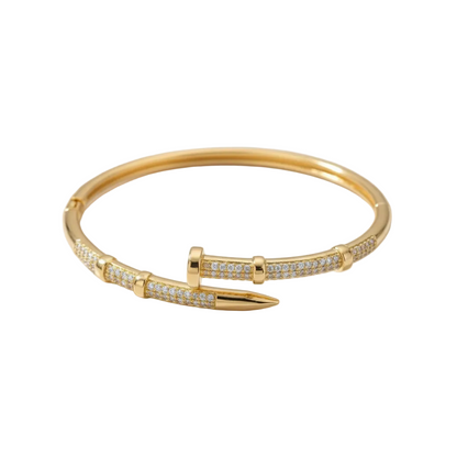 Nail Bangle - White Marble Flat Lay