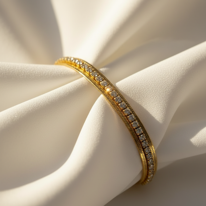 Radiant Snake Chain Bracelet - White Silk Luxury