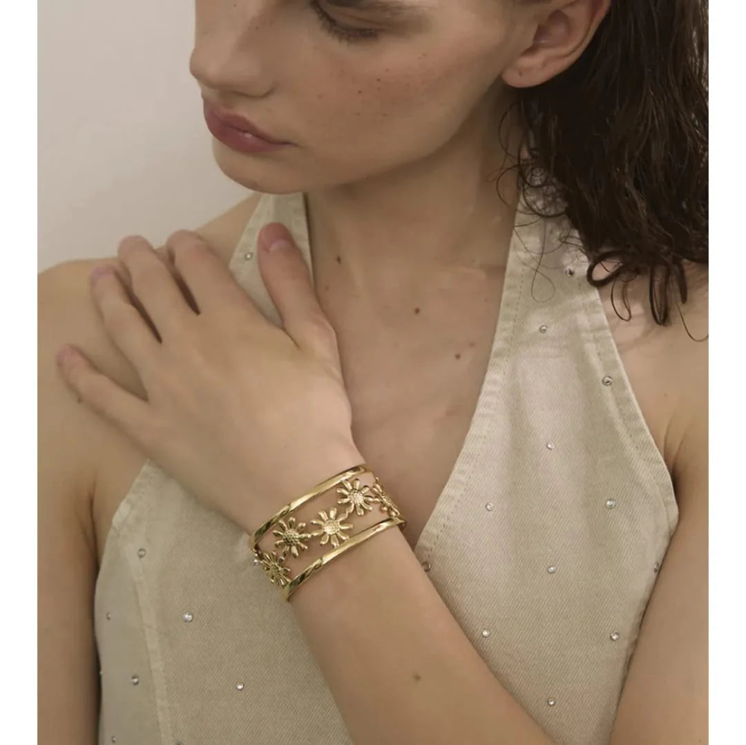 Floral Cuff Bracelet