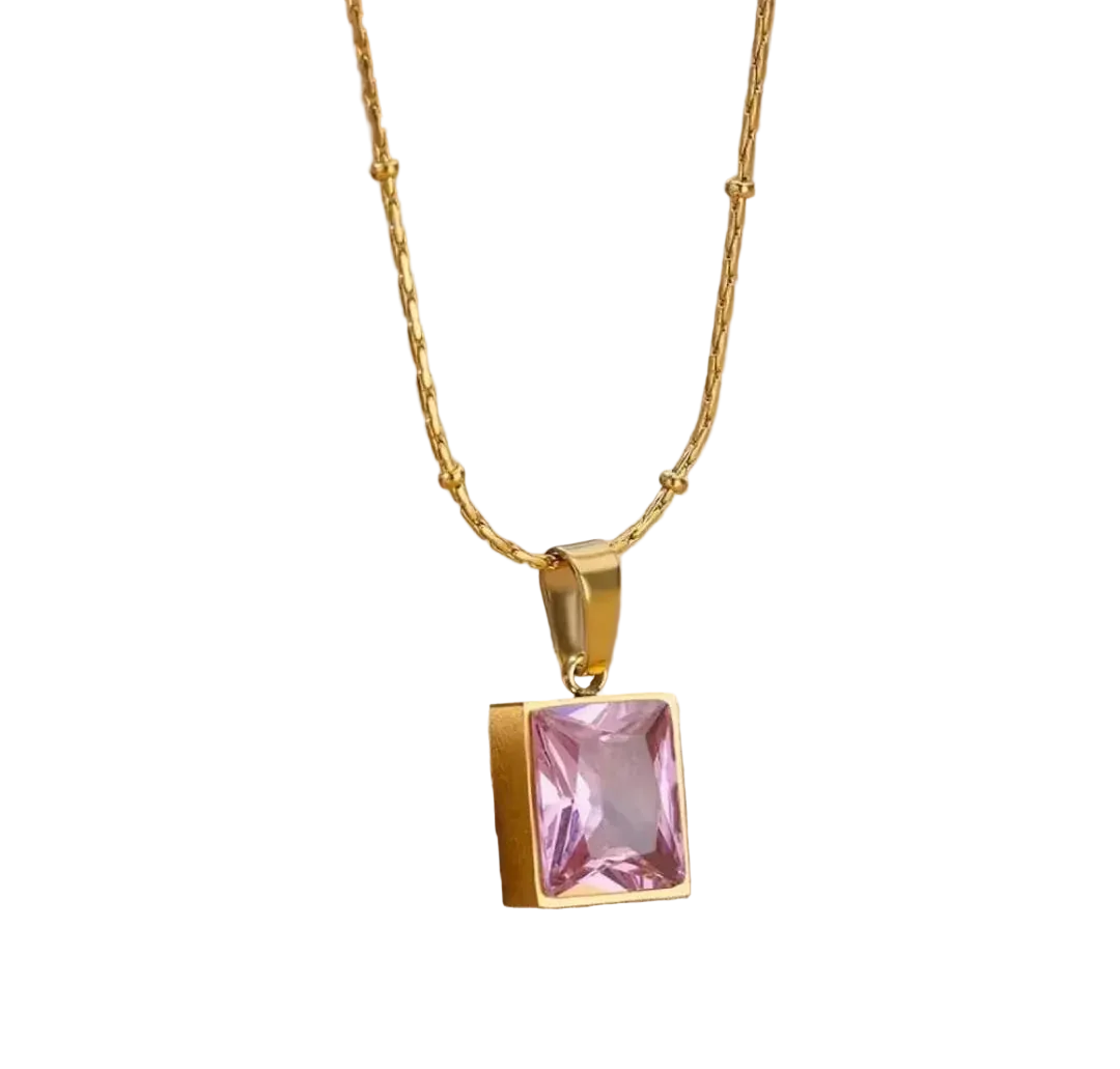 Pink Prism Necklace