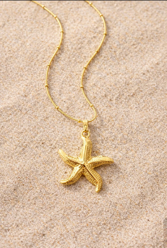Golden Starfish Necklace