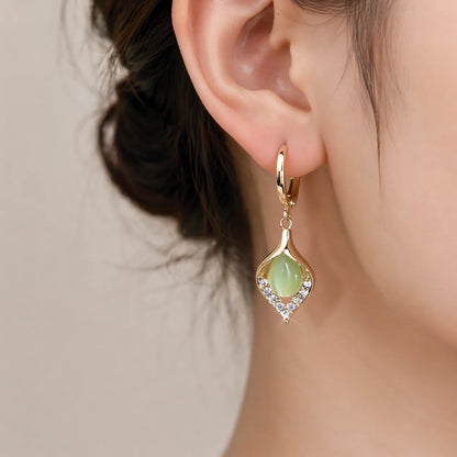 Cat Eye Teardrop Hoop
