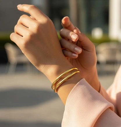 Minimal Double Band bracelet