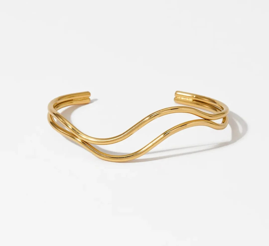 Double Wave Cuff Bracelet