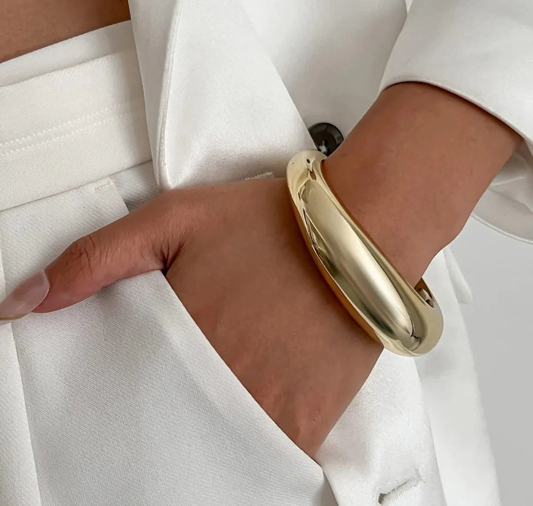 Gold Statement Coff Bracelet