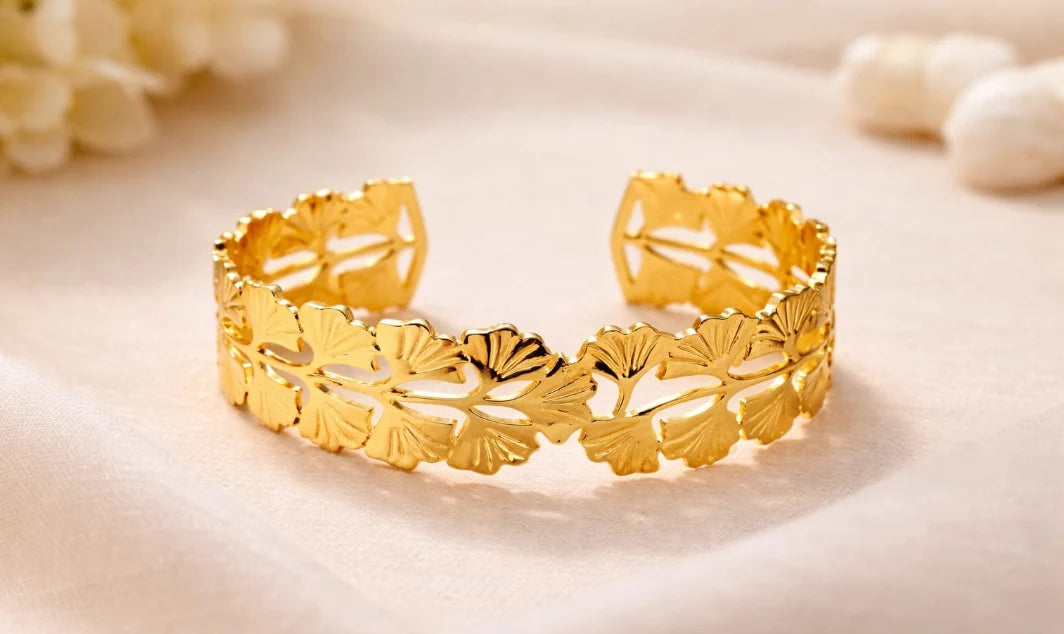Floral Cutwork Cuff Bracelet