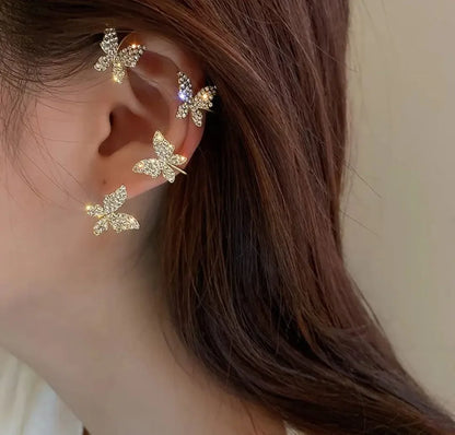 Crystal Butterfly Ear Cuff 1pc