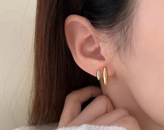 Modern Double Spike Stud